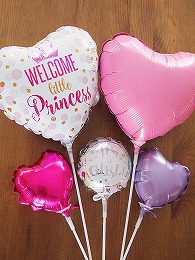 スティックバルーン5本セット　Welcome Princess