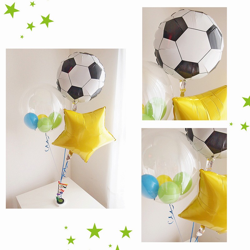 ヘリウムバルーン サッカーボールと鯉のぼり♪